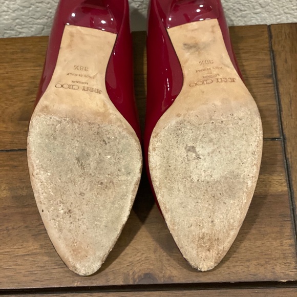 Jimmy Choo Patent Leather Fuchsia Pump 38.5 - Picture 3 of 6